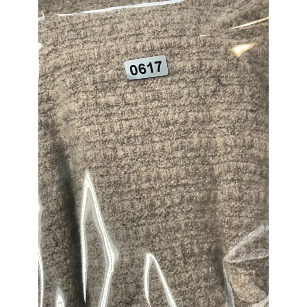 Free People Arctic Fox Mock Neck Zipper Back Oversized Wool Blend Sweater Medium
